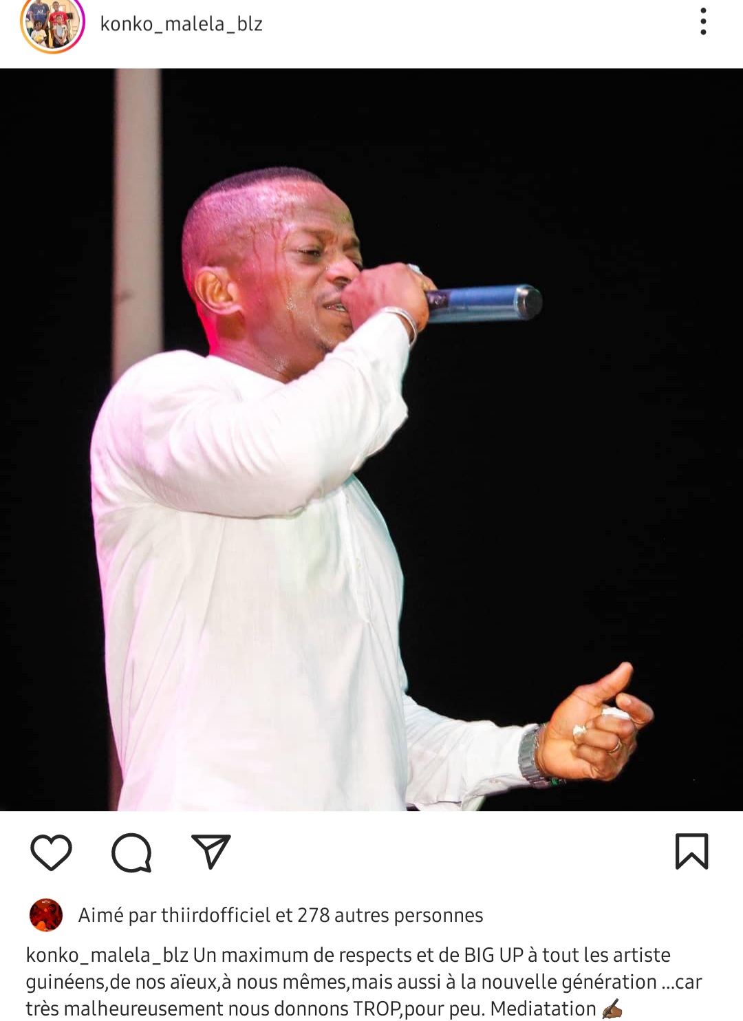 Marcus BLZ envoie un message à tous les artistes Guinéens.