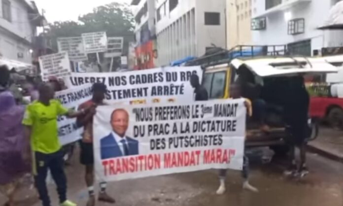Une manifestation anti – CNRD signalée au centre-ville de Kaloum.